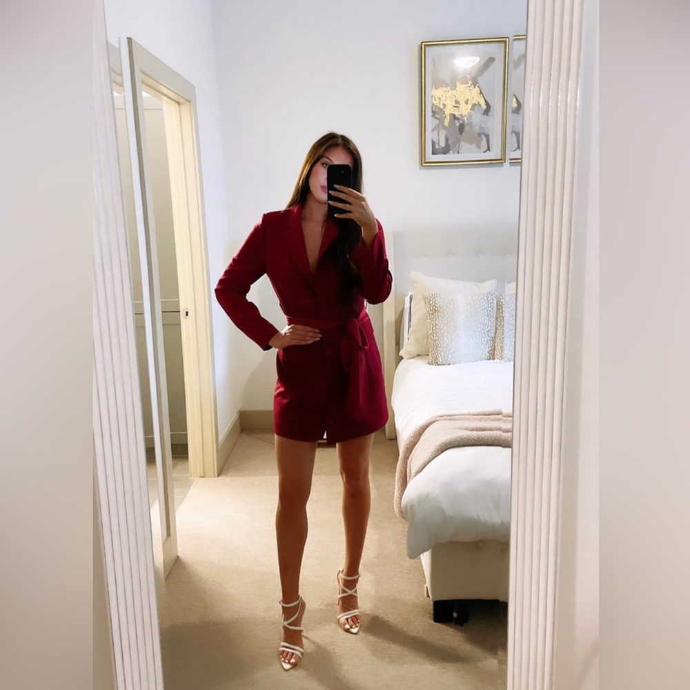 Pink Blazer Dress